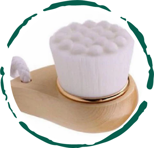 Facial Brush with Bamboo Handle